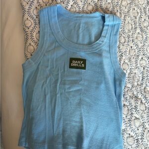 Daily Drills Logo Ribbed Tank NEW
